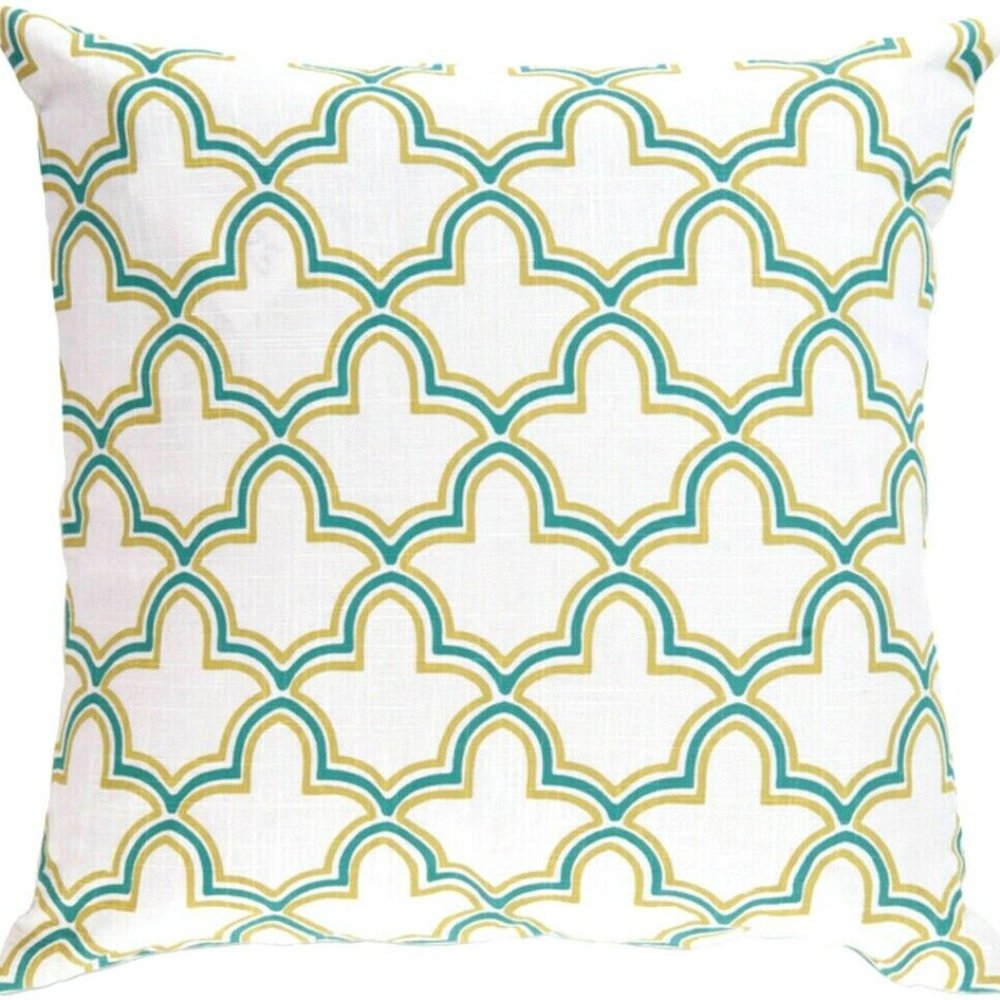 Set of 2 Surya Marji 18" x 18" Polyester Pillow Covers - Cream,Emerald,Lime